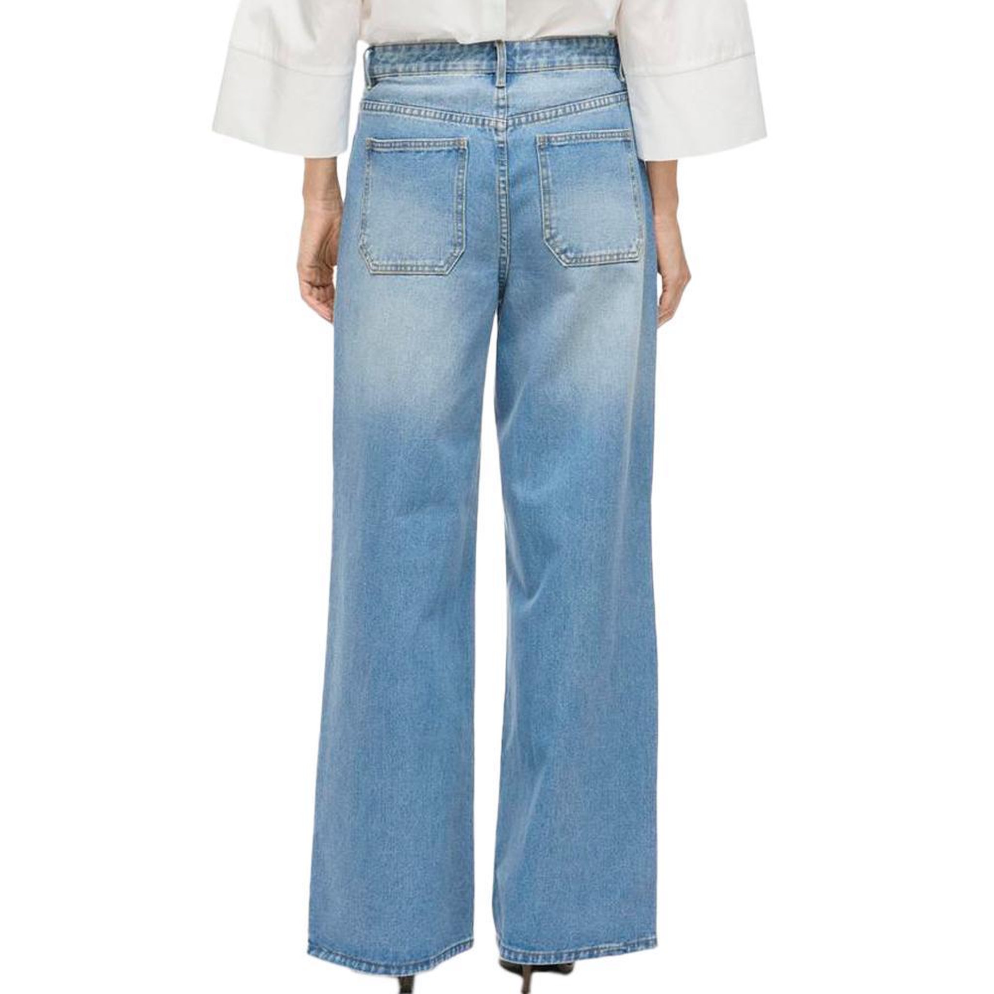 Voir la diapositive 2 : Vila Jean Loose Bleu Femme Vila Vihelia