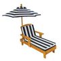 Voir la diapositive 3 : Kidkraft Bain de soleil pour enfant avec parasol - Rayé bleu et blanc