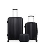 HERO HERO - LOT DE 3 - Valises grand format, cabine et vanity LIPARI. Coloris disponibles : Noir, Bleu, Gris, Rose, Beige