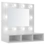Voir la diapositive 2 : VIDAXL Armoire a miroir avec LED Blanc brillant 60x31,5x62 cm