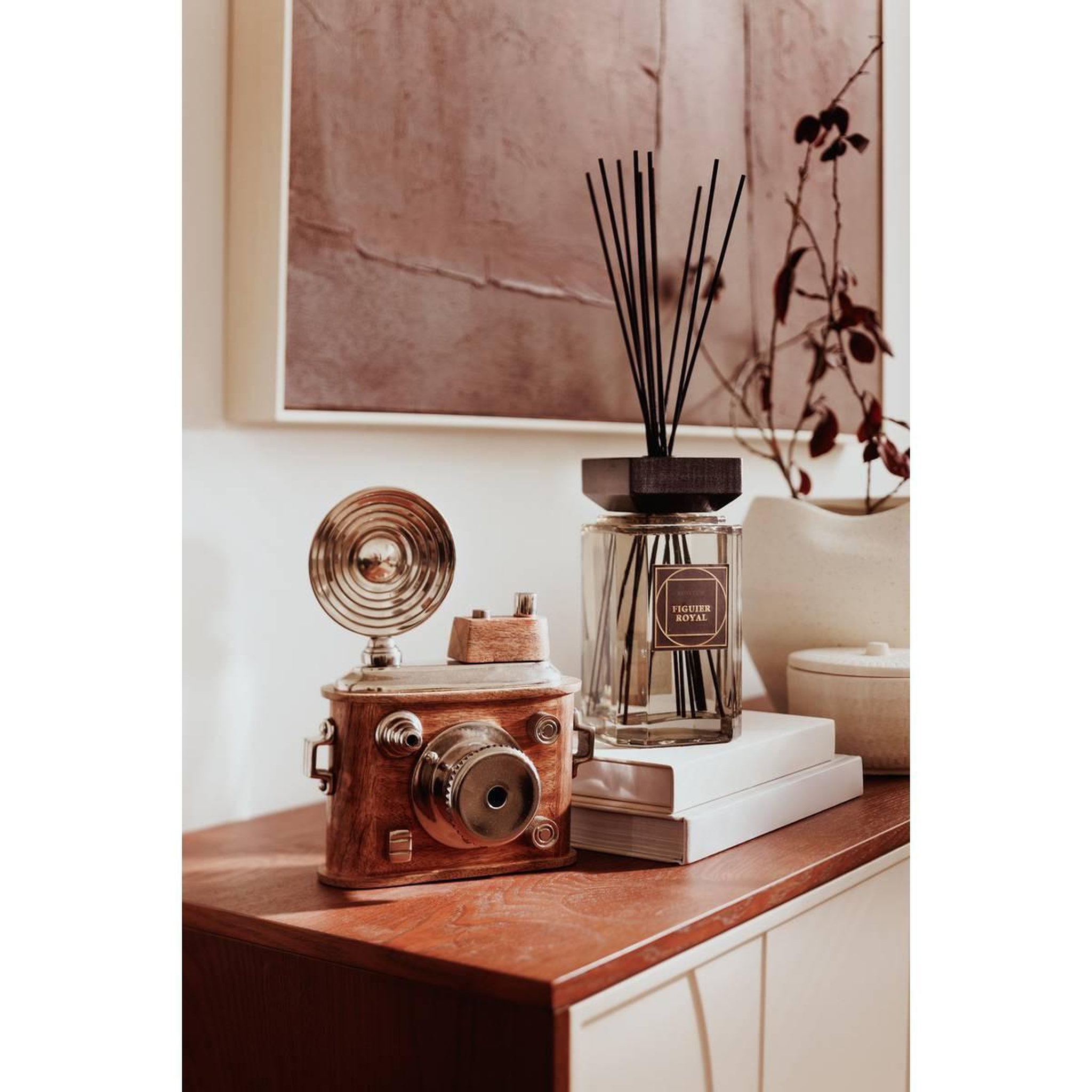 Voir la diapositive 5 : ATMOSPHERA Appareil photo déco rétro  johan  24cm marron