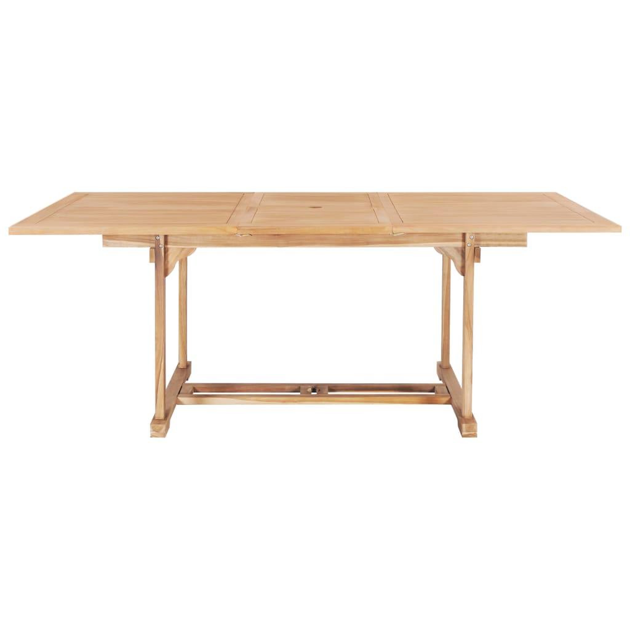 Voir la diapositive 4 : VIDAXL Table de jardin extensible 150-200x100x75 cm Teck solide