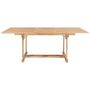 Voir la diapositive 4 : VIDAXL Table de jardin extensible 150-200x100x75 cm Teck solide