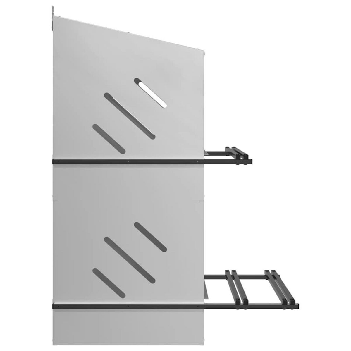 VIDAXL Nichoir de poules avec 4 compartiments Metal argente galvanise