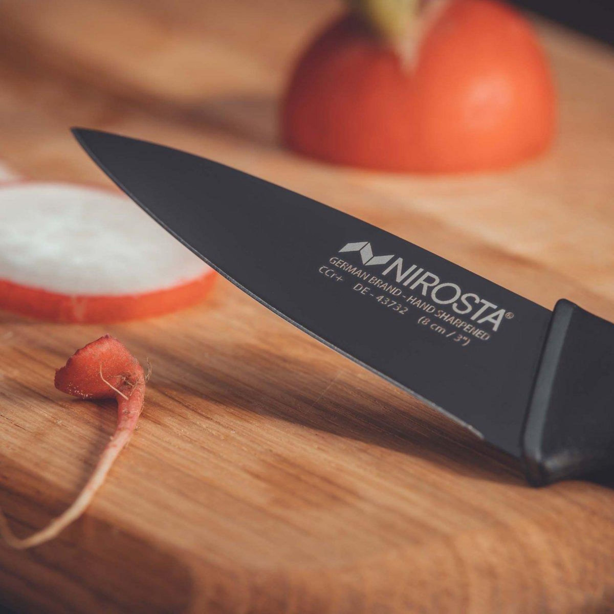 NIROSTA Couteau à légumes 20 cm Nirosta Black Edition