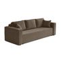 Voir la diapositive 5 : BEST MOBILIER Topaze - canapé 3 places - convertible avec coffre - en tissu velours relief