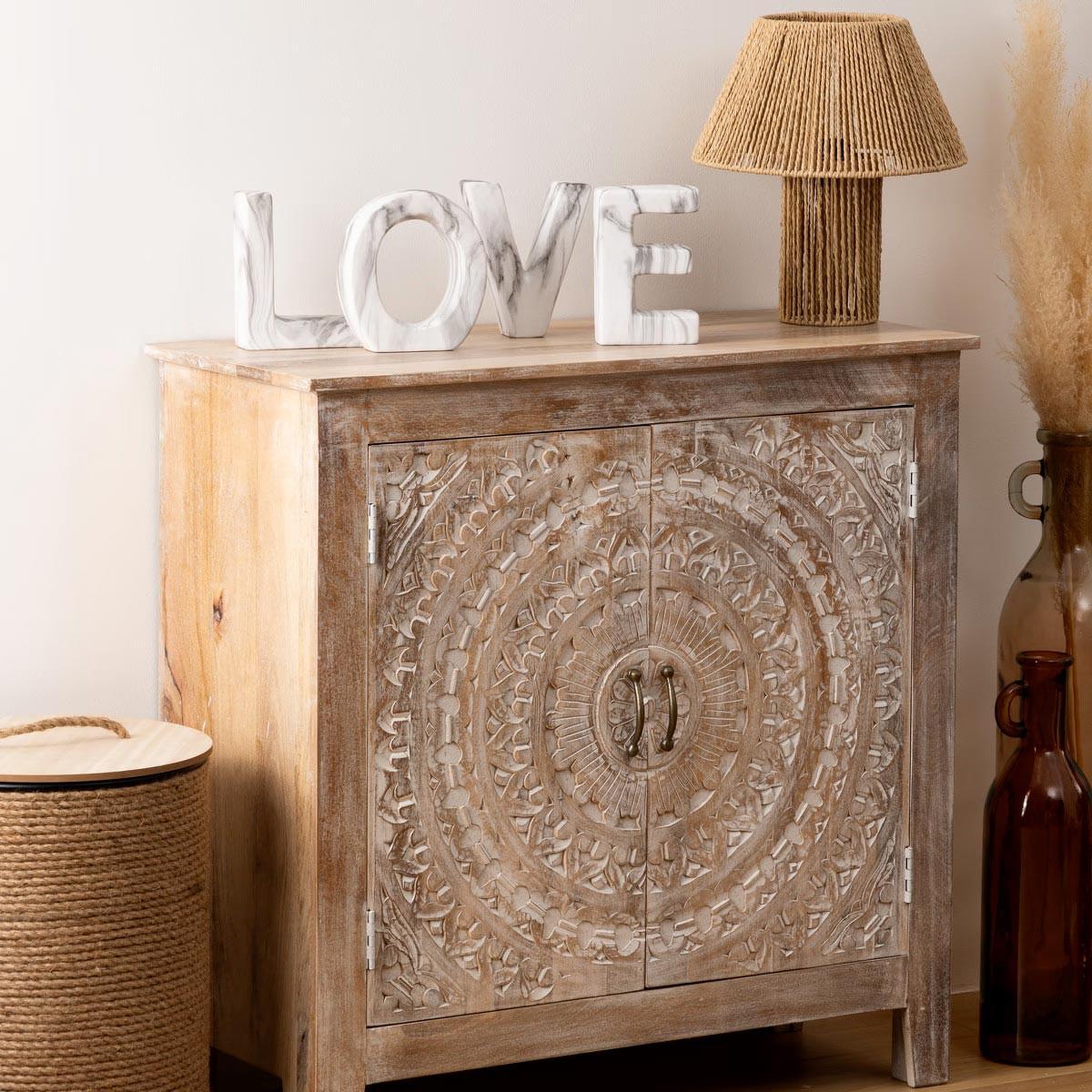 Voir la diapositive 6 : ATMOSPHERA Mot à poser love effet marbre  olen  18cm gris
