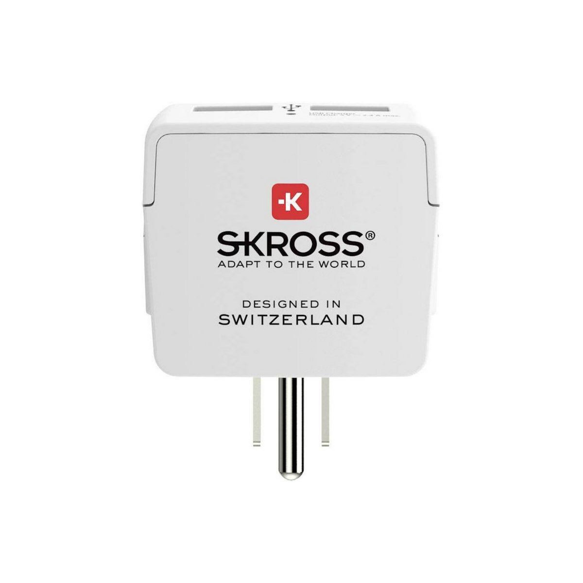Skross Adaptateur de voyage Europe vers USA + USB