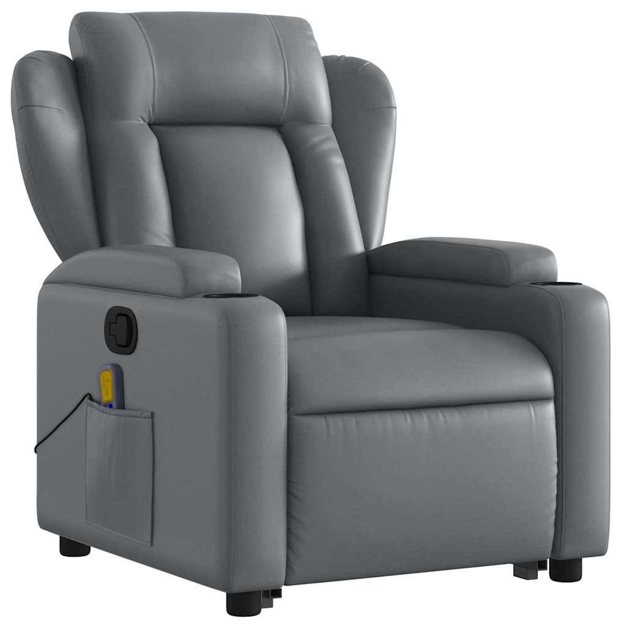 Voir la diapositive 4 : VIDAXL Fauteuil inclinable de massage Gris Similicuir