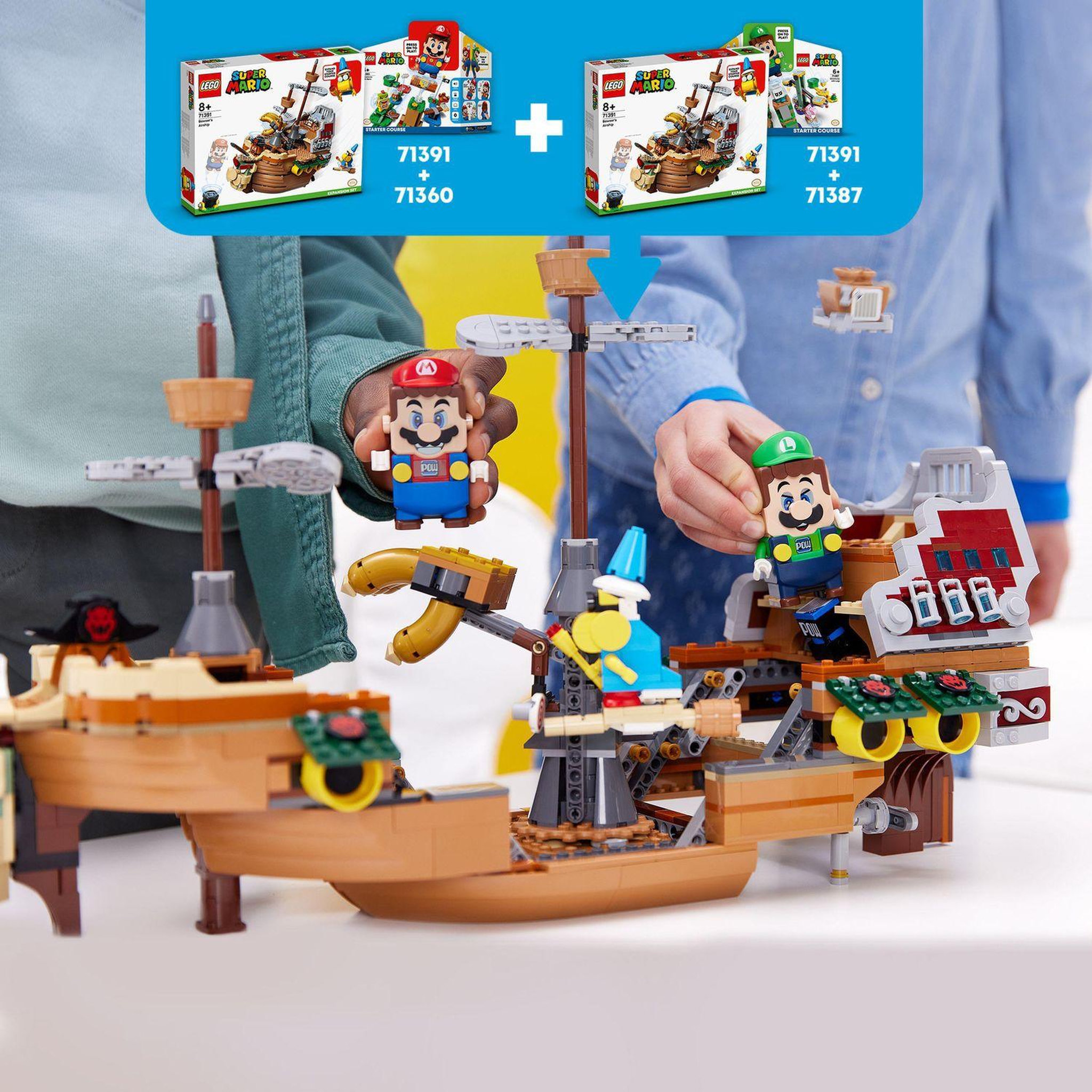 Voir la diapositive 3 : LEGO Super Mario 71391 Ensemble d'Extension La Forteresse Volante de Bowser Jouet