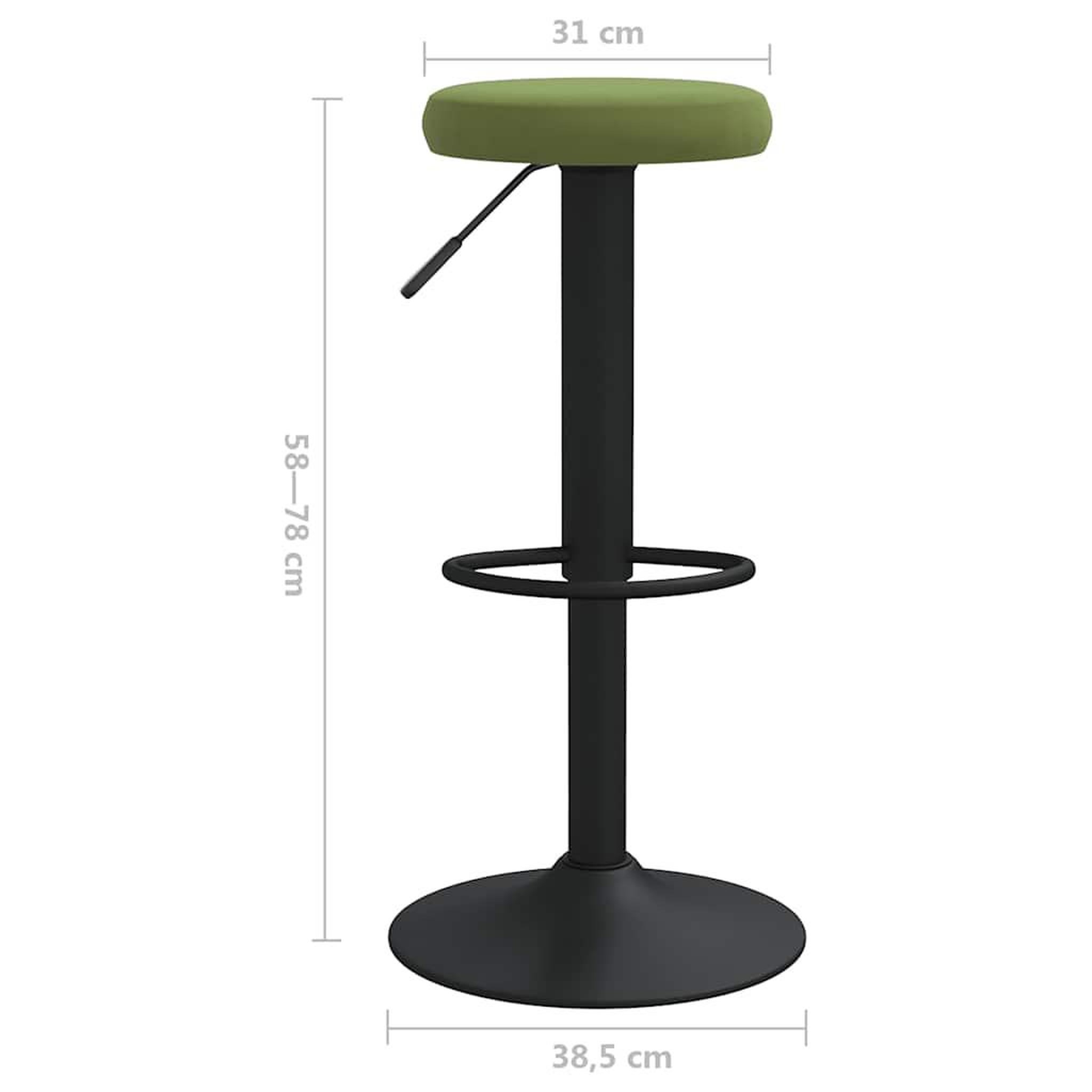 Voir la diapositive 6 : VIDAXL Tabourets de bar lot de 2 vert clair velours
