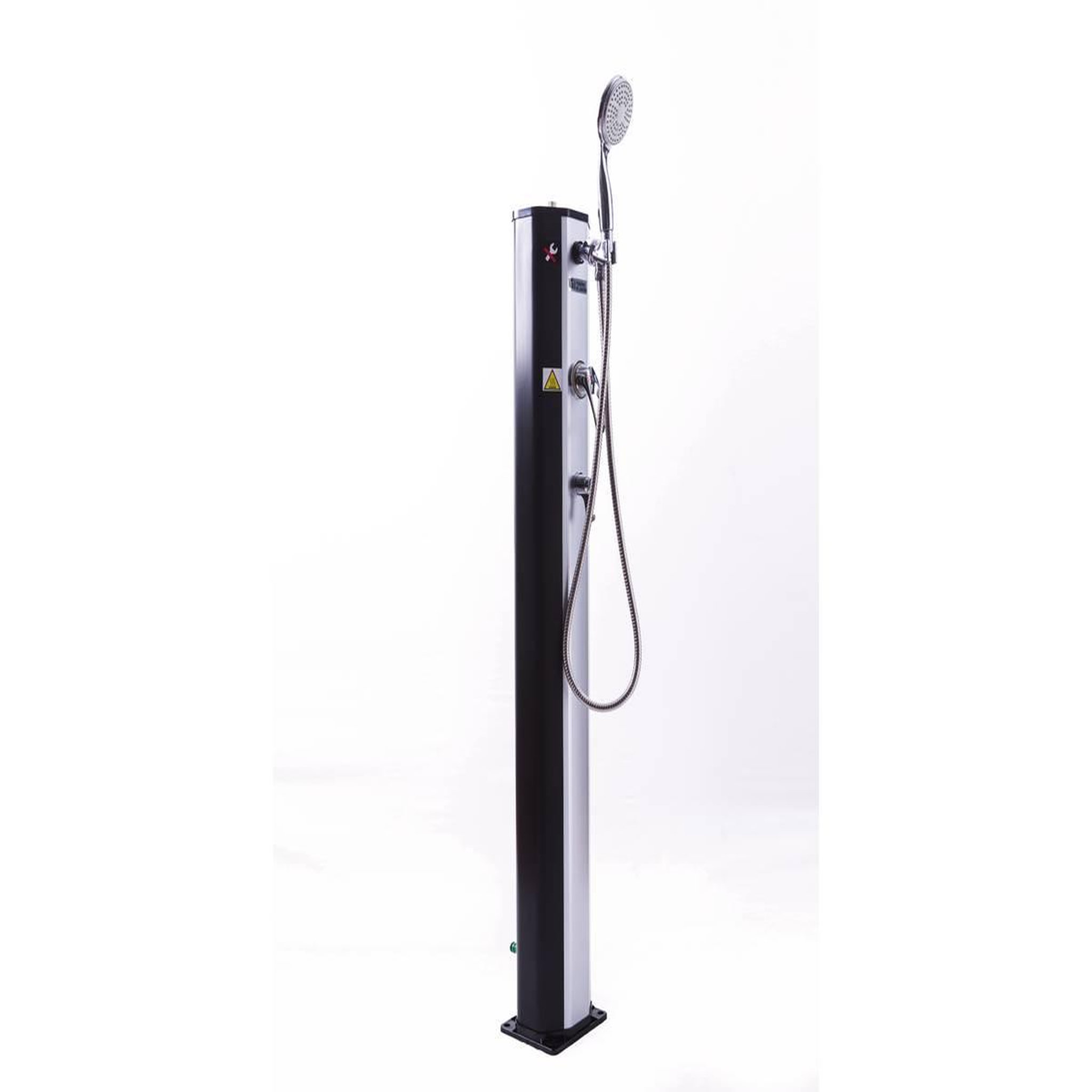Voir la diapositive 1 : Habitat et Jardin Douche solaire piscine PVC  Fresh 8  - 20L + mitigeur et brumisateur - Noir et argenté