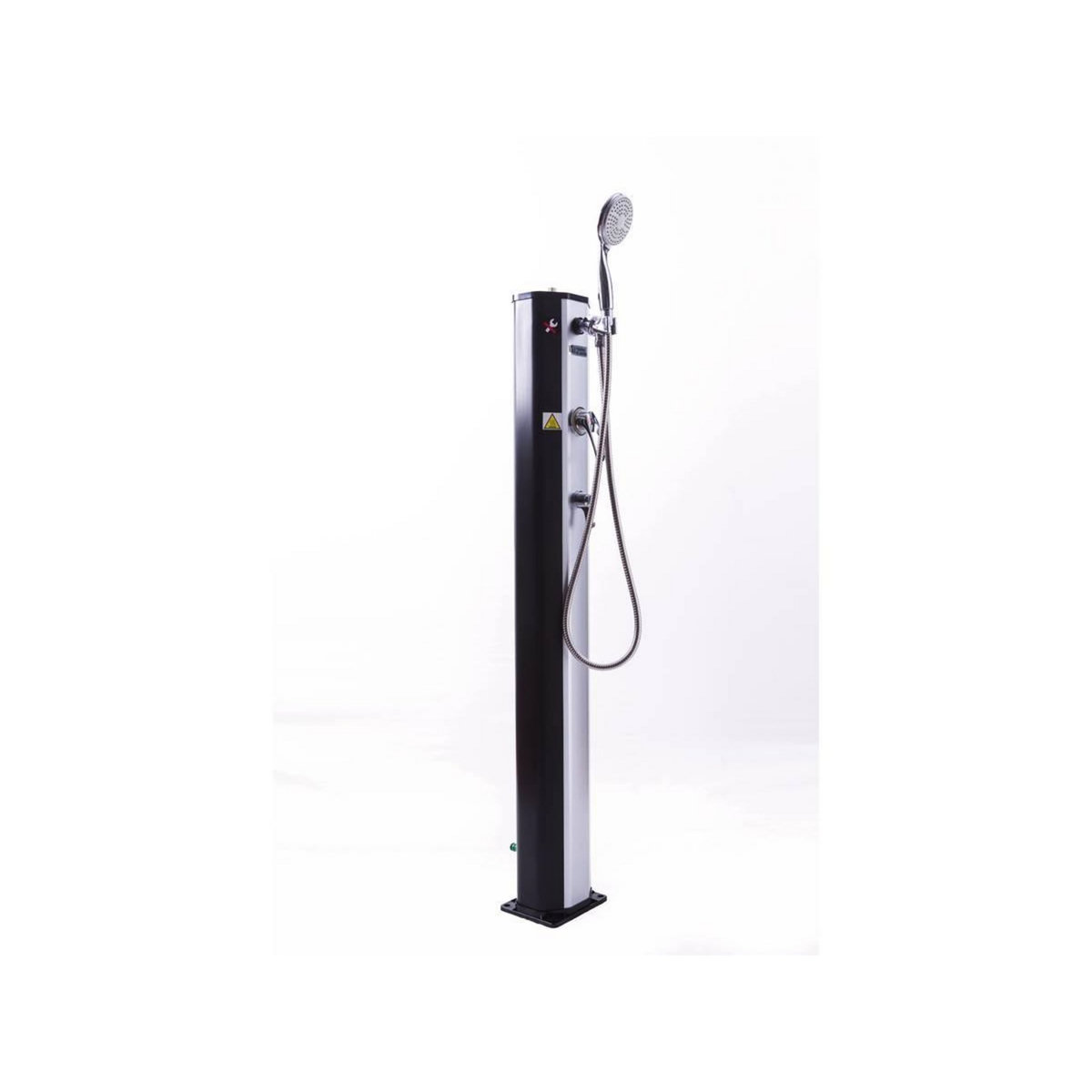 Habitat et Jardin Douche solaire piscine PVC  Fresh 8  - 20L + mitigeur et brumisateur - Noir et argenté