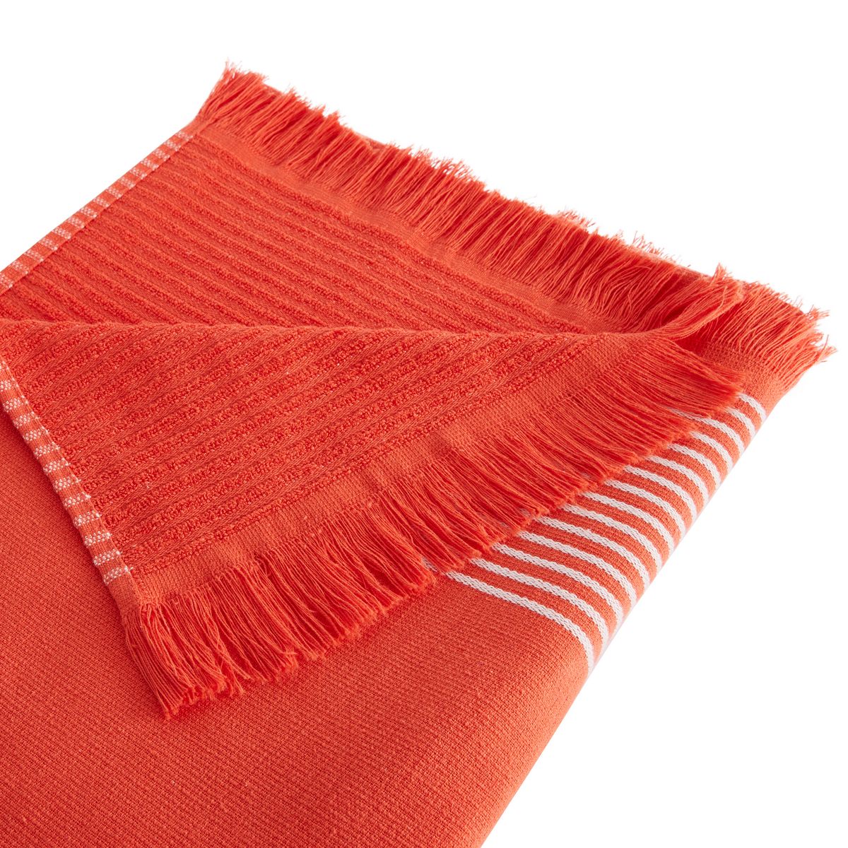 ACTUEL Foutah de plage en coton 280g/m² finition frange CORFOU