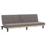 Voir la diapositive 2 : VIDAXL Canape-lit avec porte-gobelets taupe tissu