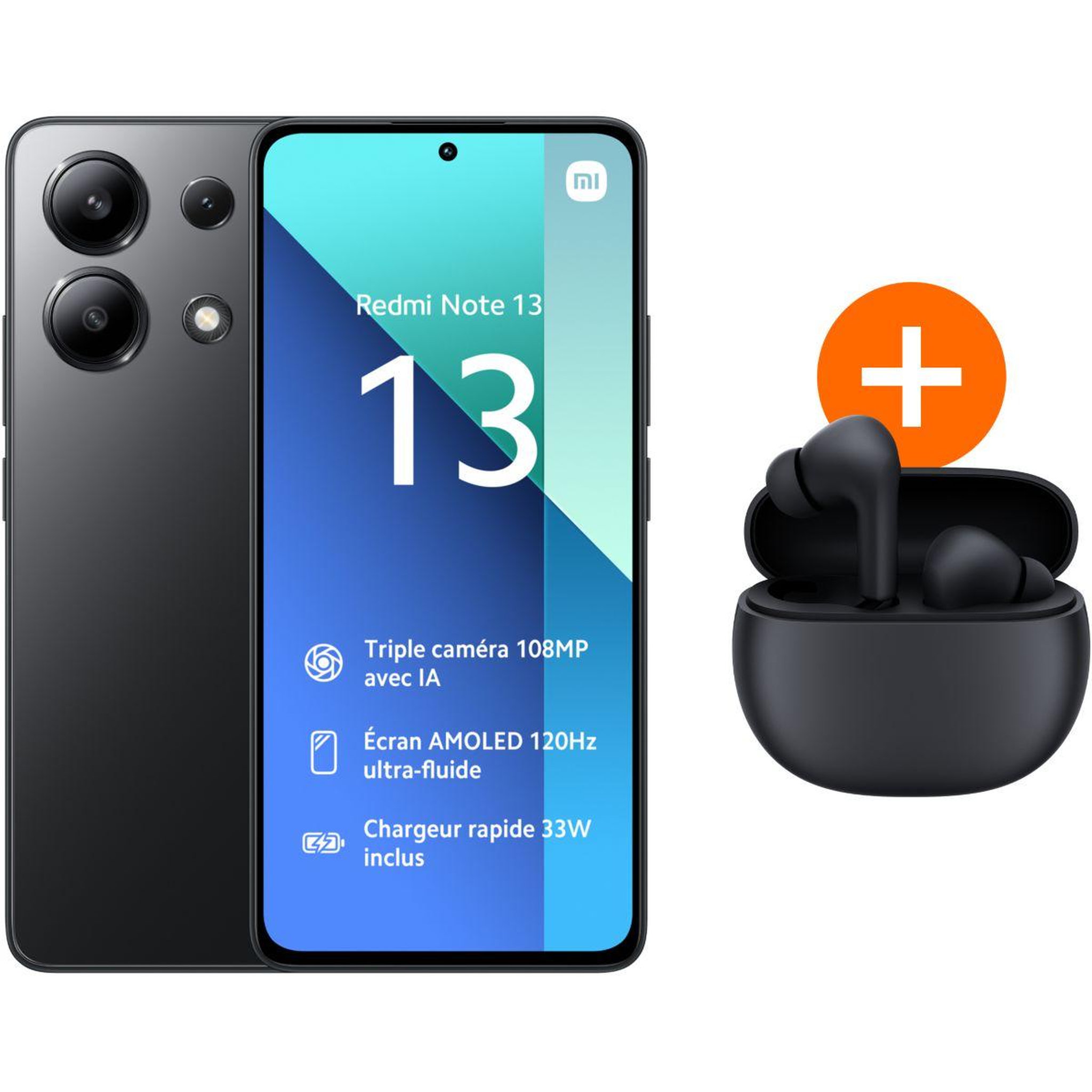 Voir la diapositive 1 : XIAOMI Smartphone Pack Redmi Note 13 + Redmi Buds4 active
