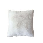 TOILINUX Coussin AZURA imitiation fourrure. Coloris disponibles : Gris, Blanc