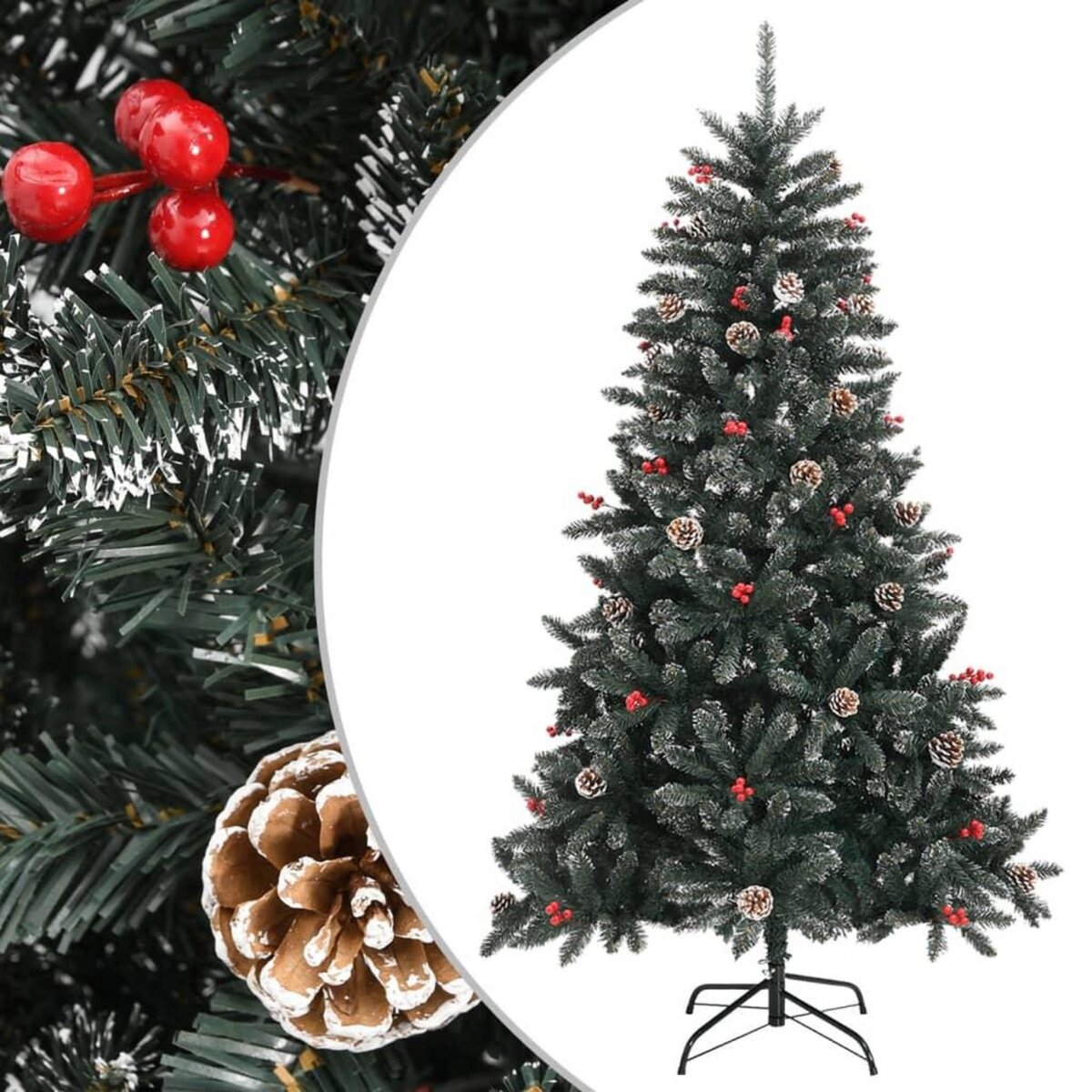 VIDAXL Sapin de Noël artificiel avec support Vert 150 cm PVC