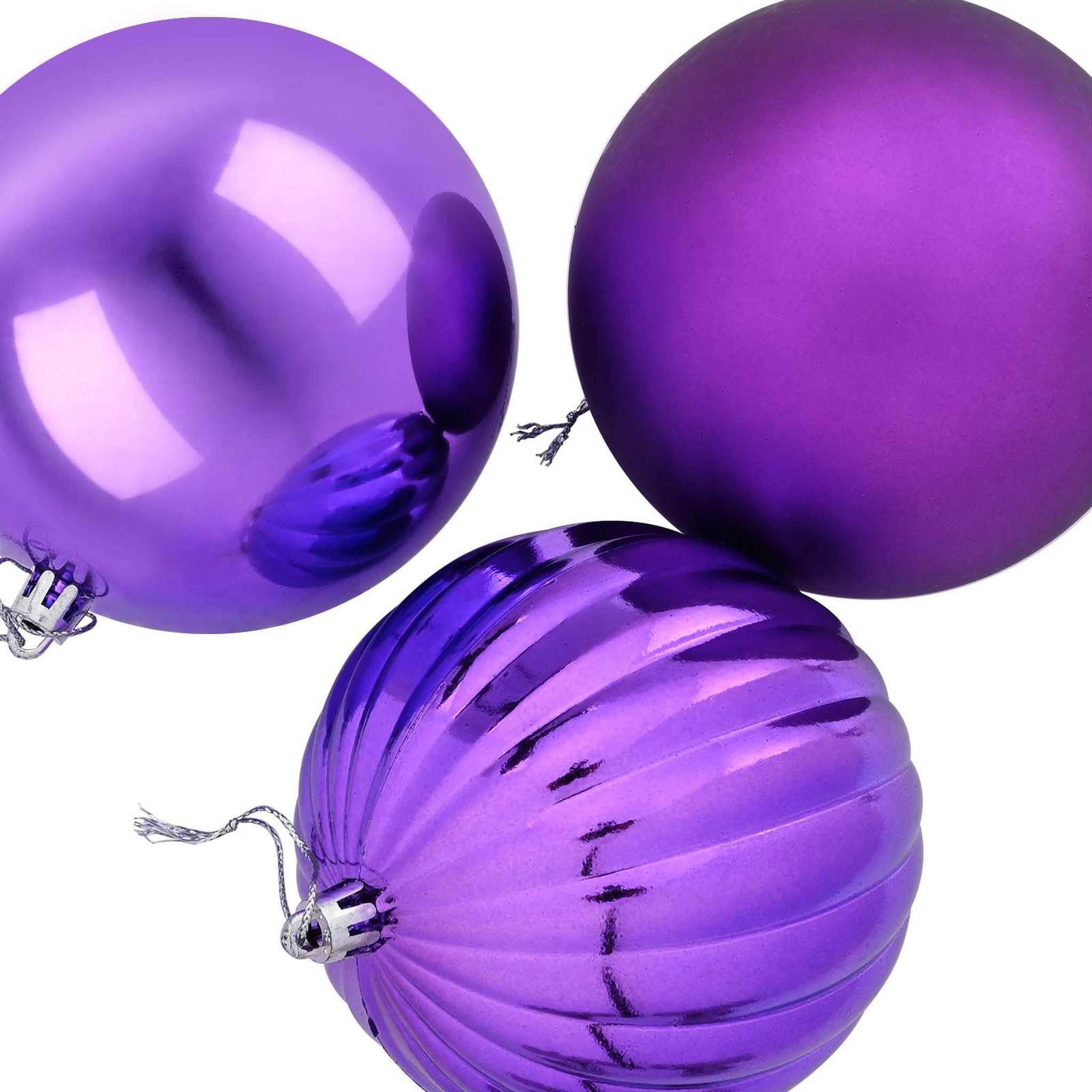 Voir la diapositive 5 : VIDAXL Ensemble de boules de Noël XL 9 pc Lilas Diam. 15 cm Plastique