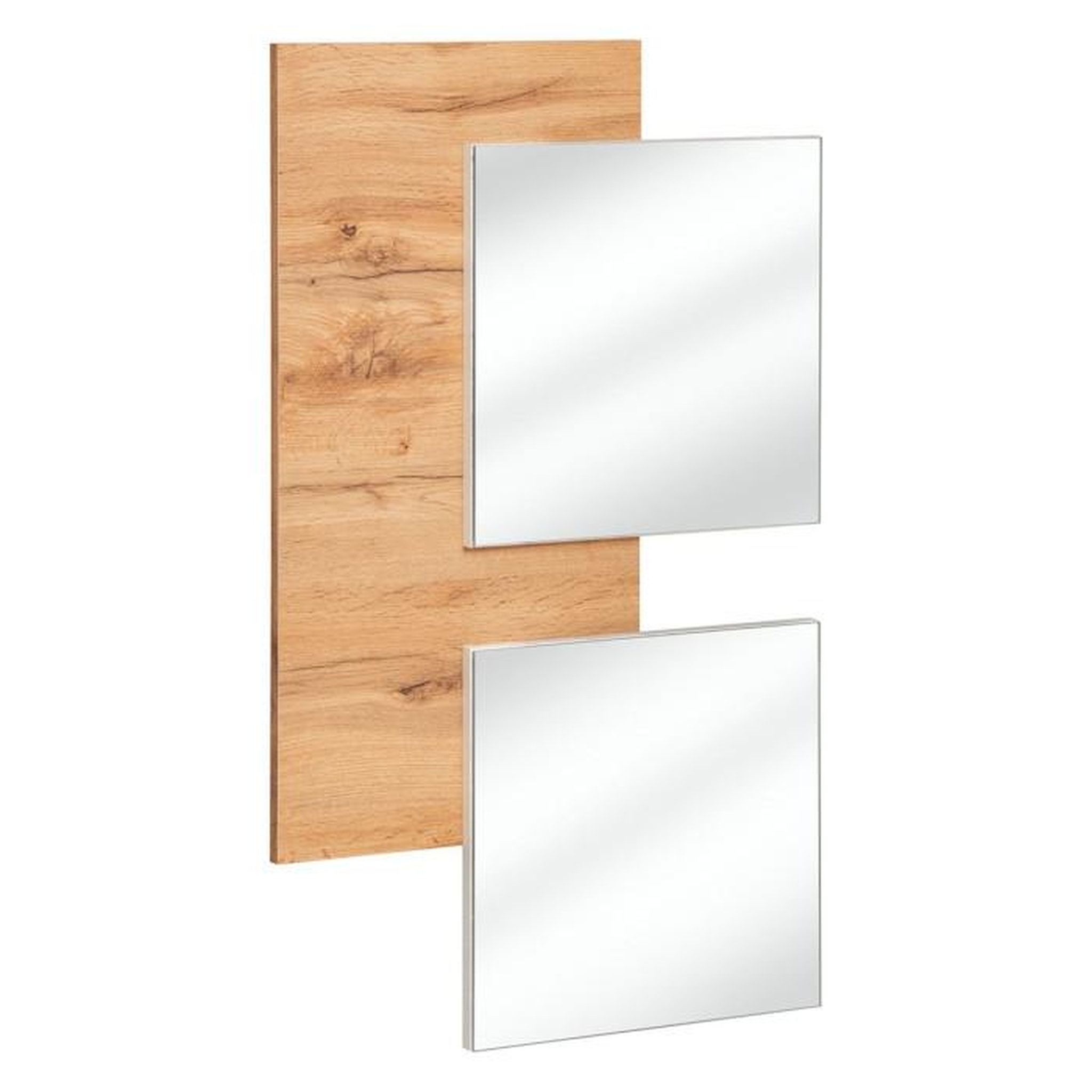 Voir la diapositive 2 : Paris Prix Panneau Mural & 2 Miroirs  Easy  100cm Naturel