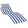 Voir la diapositive 2 : VIDAXL Coussin de chaise longue rayures bleues/blanches tissu oxford