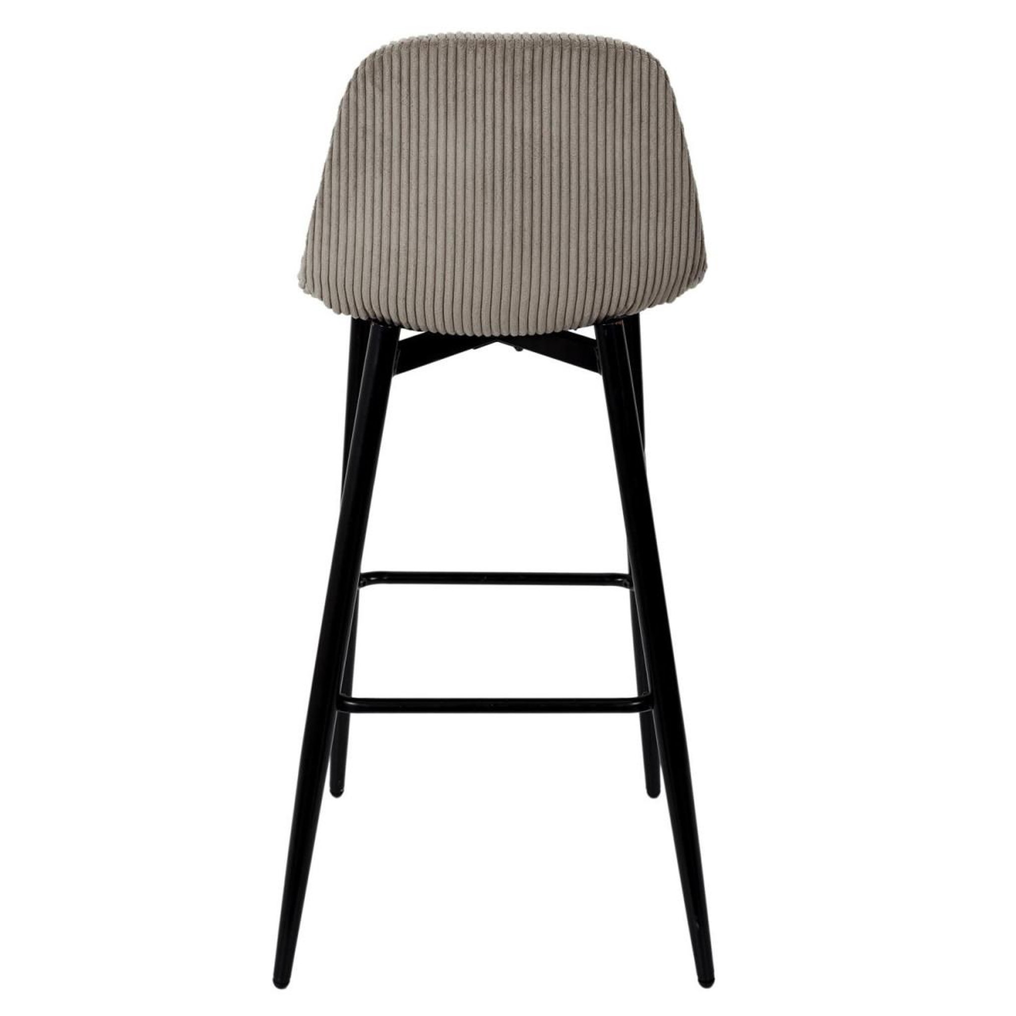 Voir la diapositive 6 : The Home Deco Factory Lot de 2 chaises de bar côtelé  scott  100cm taupe