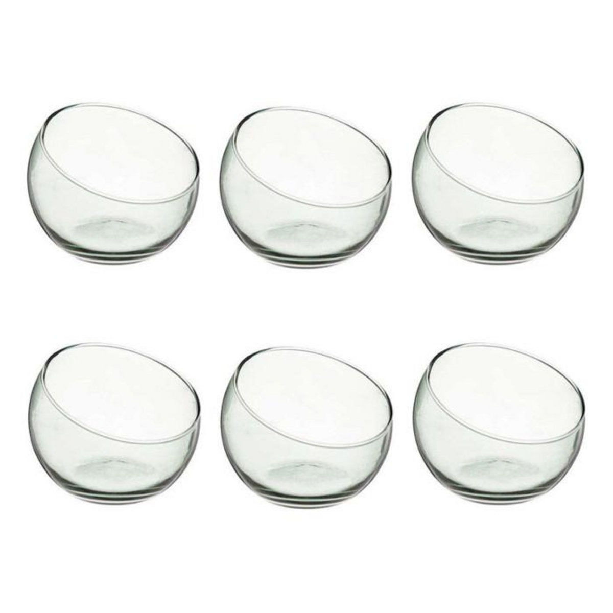 SECRET DE GOURMET Lot de 6 Verrines Rondes  Palm  10cm Vert