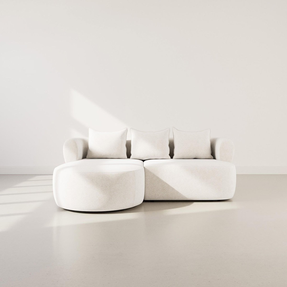 LISA DESIGN Angela - canapé d'angle gauche 4 places en velours texturé