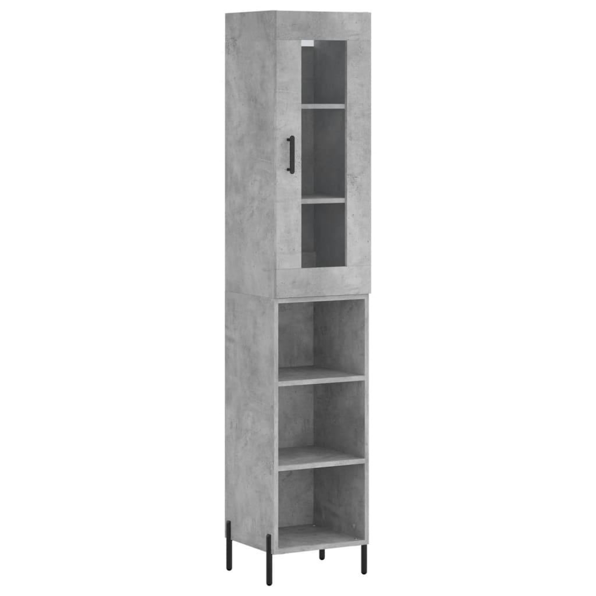 Voir la diapositive 2 : VIDAXL Buffet haut Gris beton 34,5x34x180 cm Bois d'ingenierie