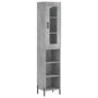 Voir la diapositive 2 : VIDAXL Buffet haut Gris beton 34,5x34x180 cm Bois d'ingenierie