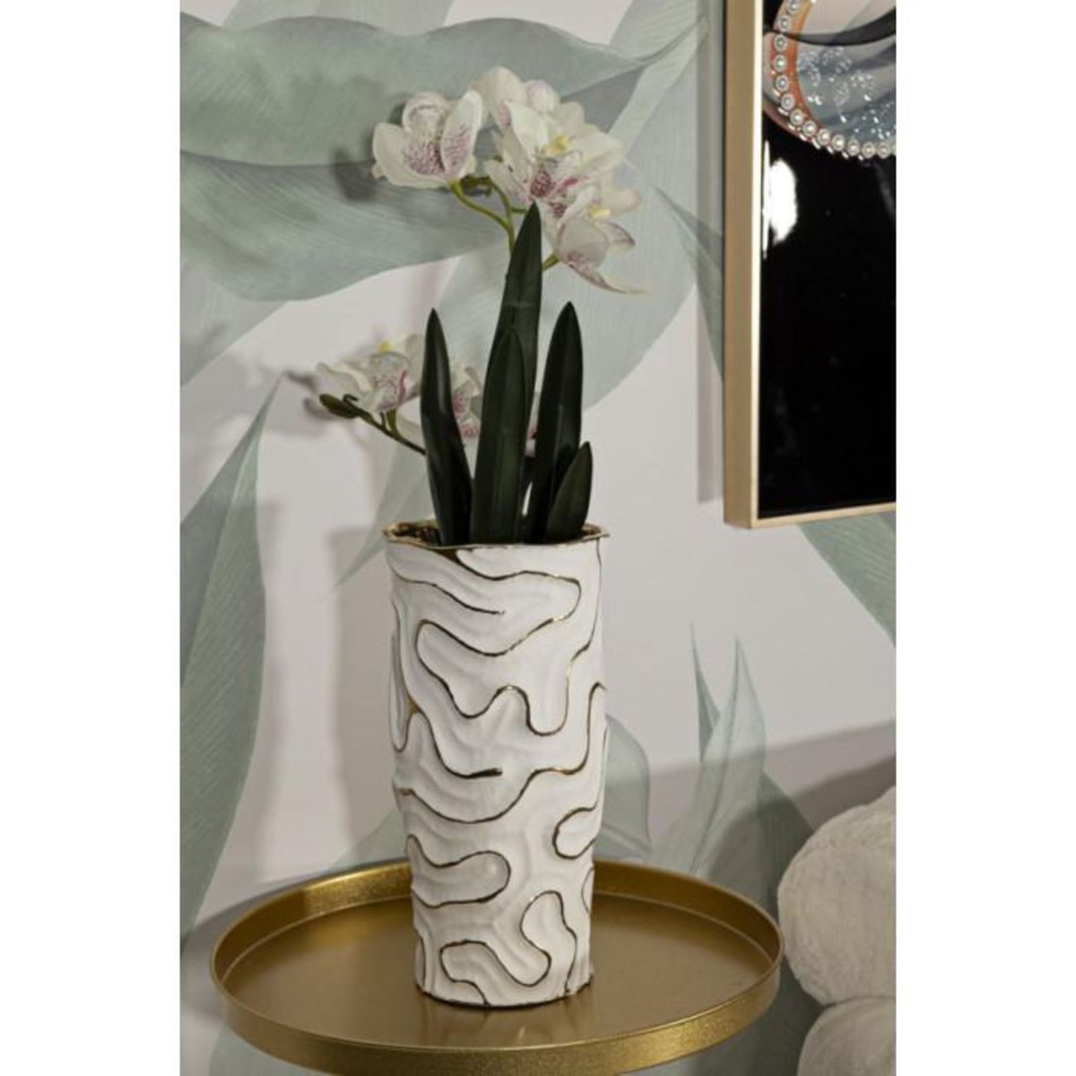 Paris Prix Vase Design en Céramique  Adore  32cm Blanc