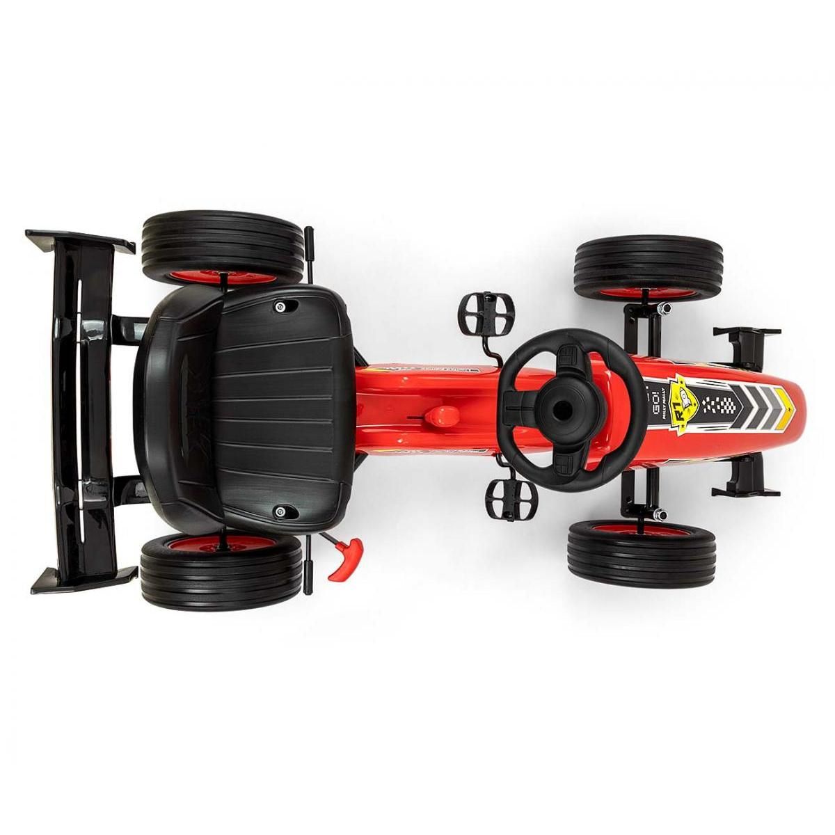 MILLY MALLY Kart à Pédales Rocket Rouge - Véhicule de Course pour Enfants