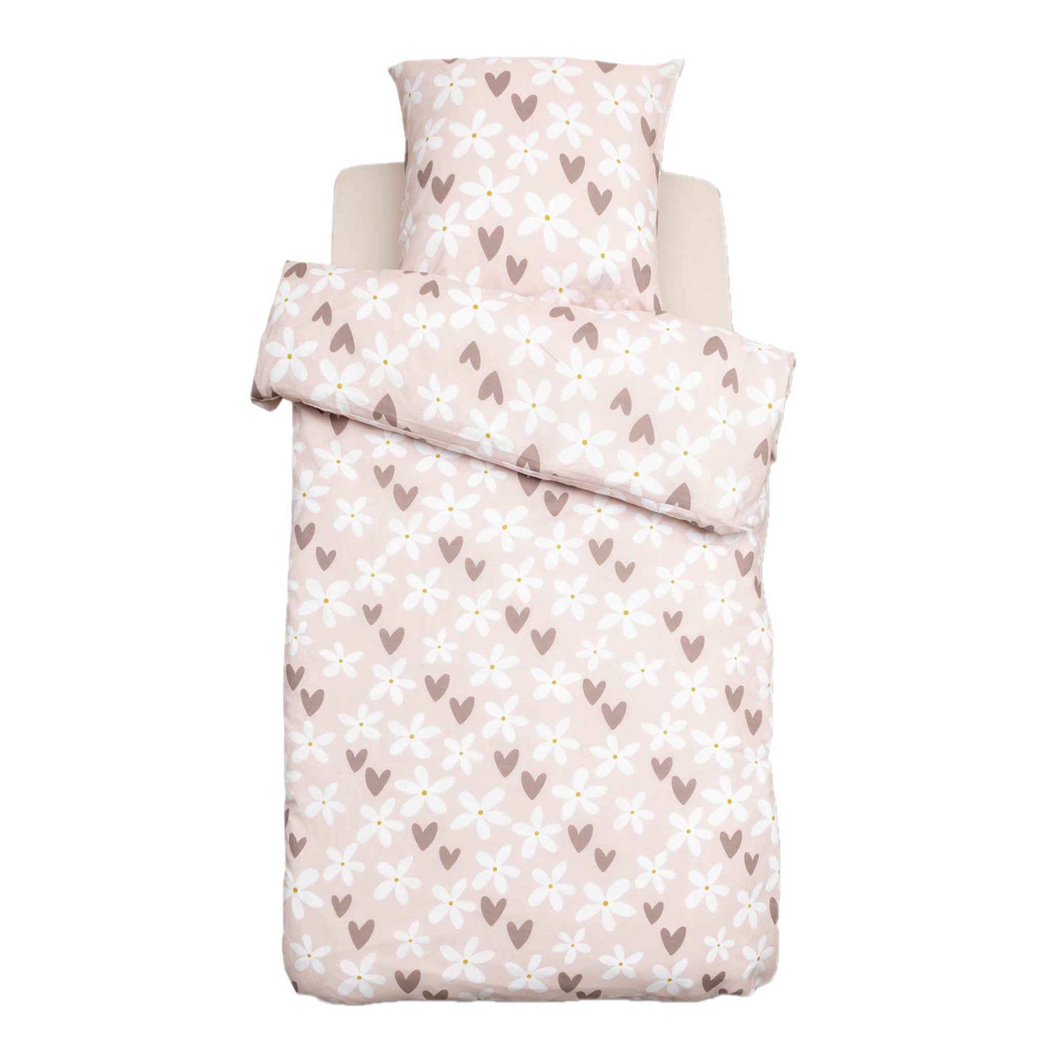 ATMOSPHERA Parure de lit enfant motifs cœurs BILLIE - 48 fils/cm² - 140 x 200 cm