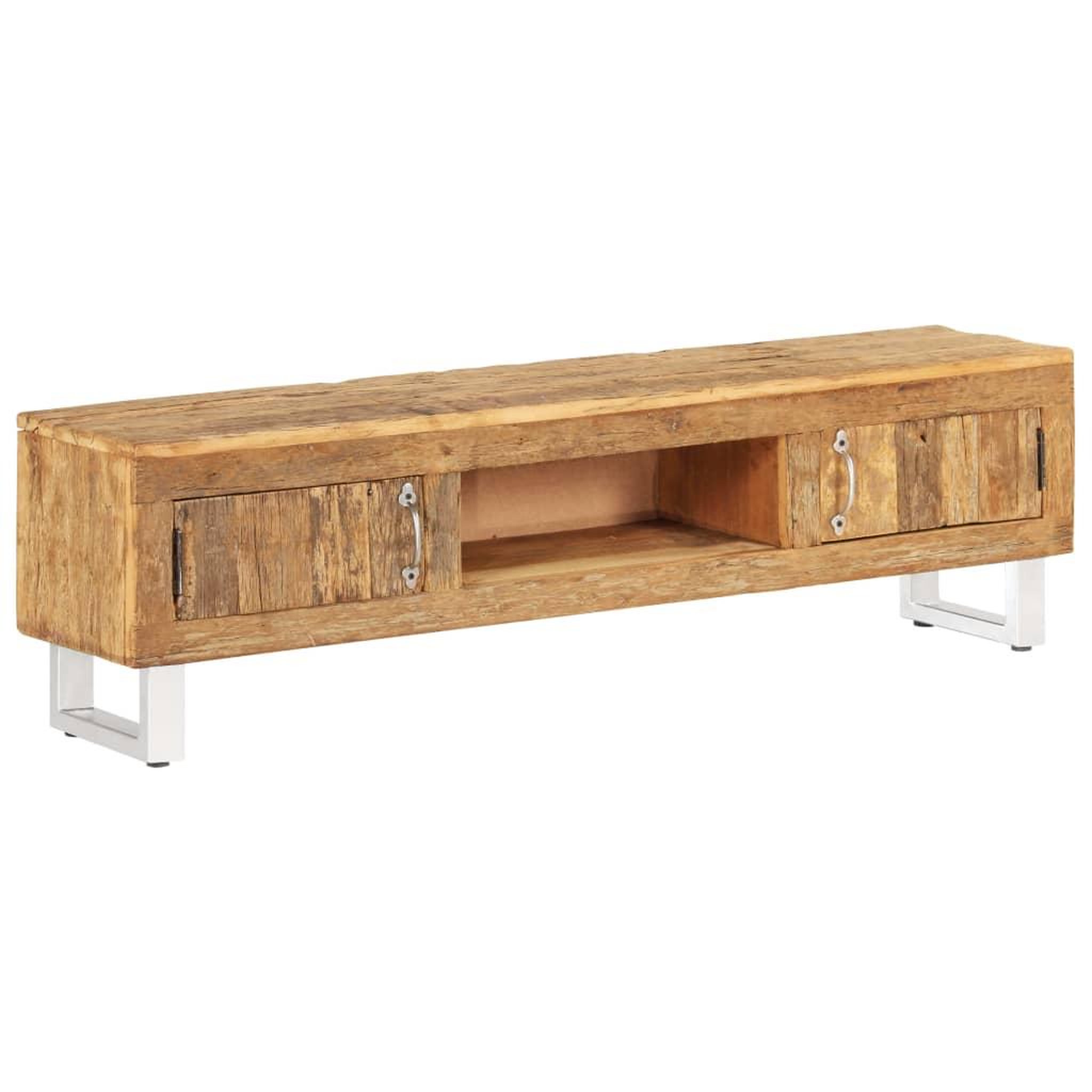 Voir la diapositive 1 : VIDAXL Meuble TV Bois de recuperation massif 140x30x40 cm