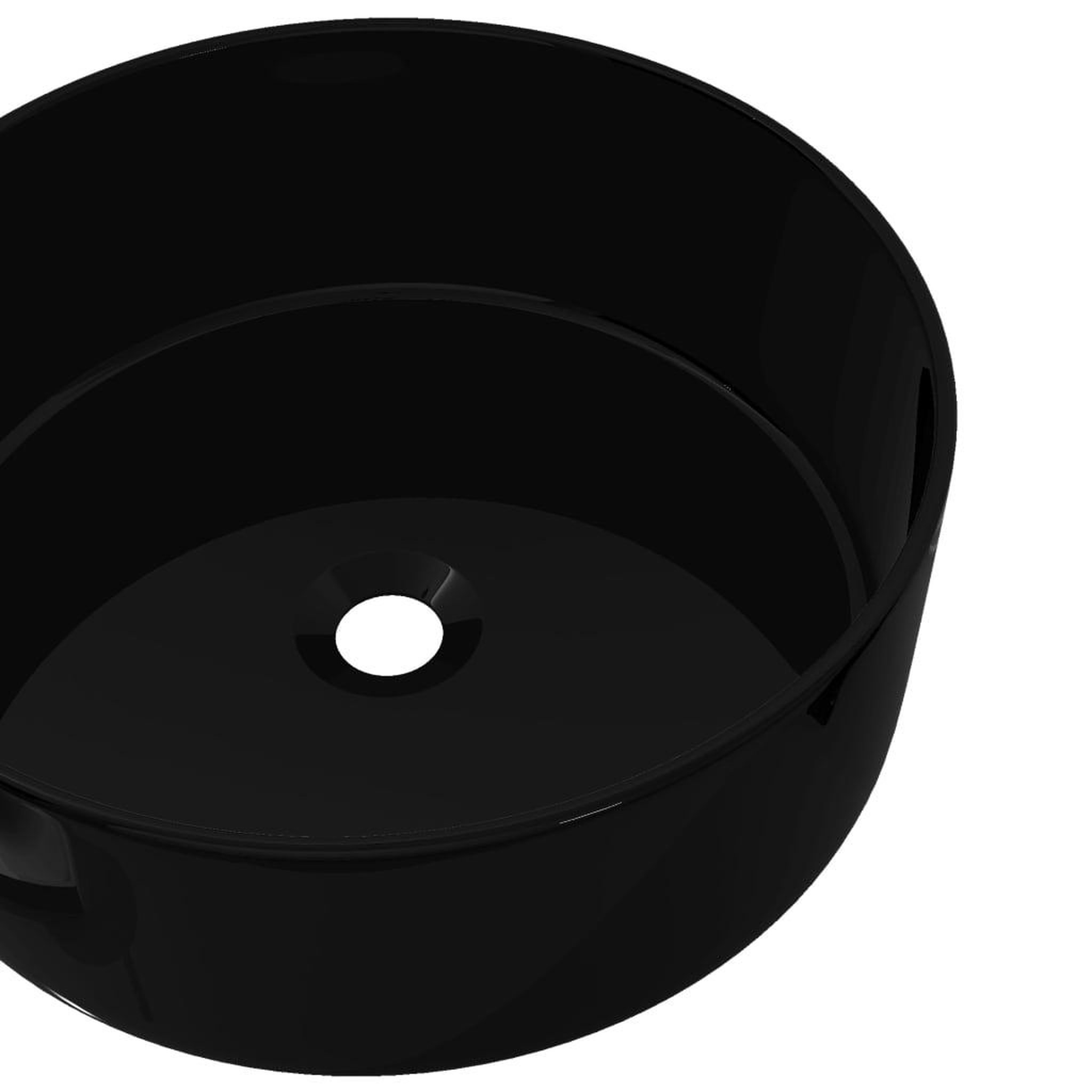 Voir la diapositive 4 : VIDAXL Lavabo rond Ceramique Noir 40 x 15 cm
