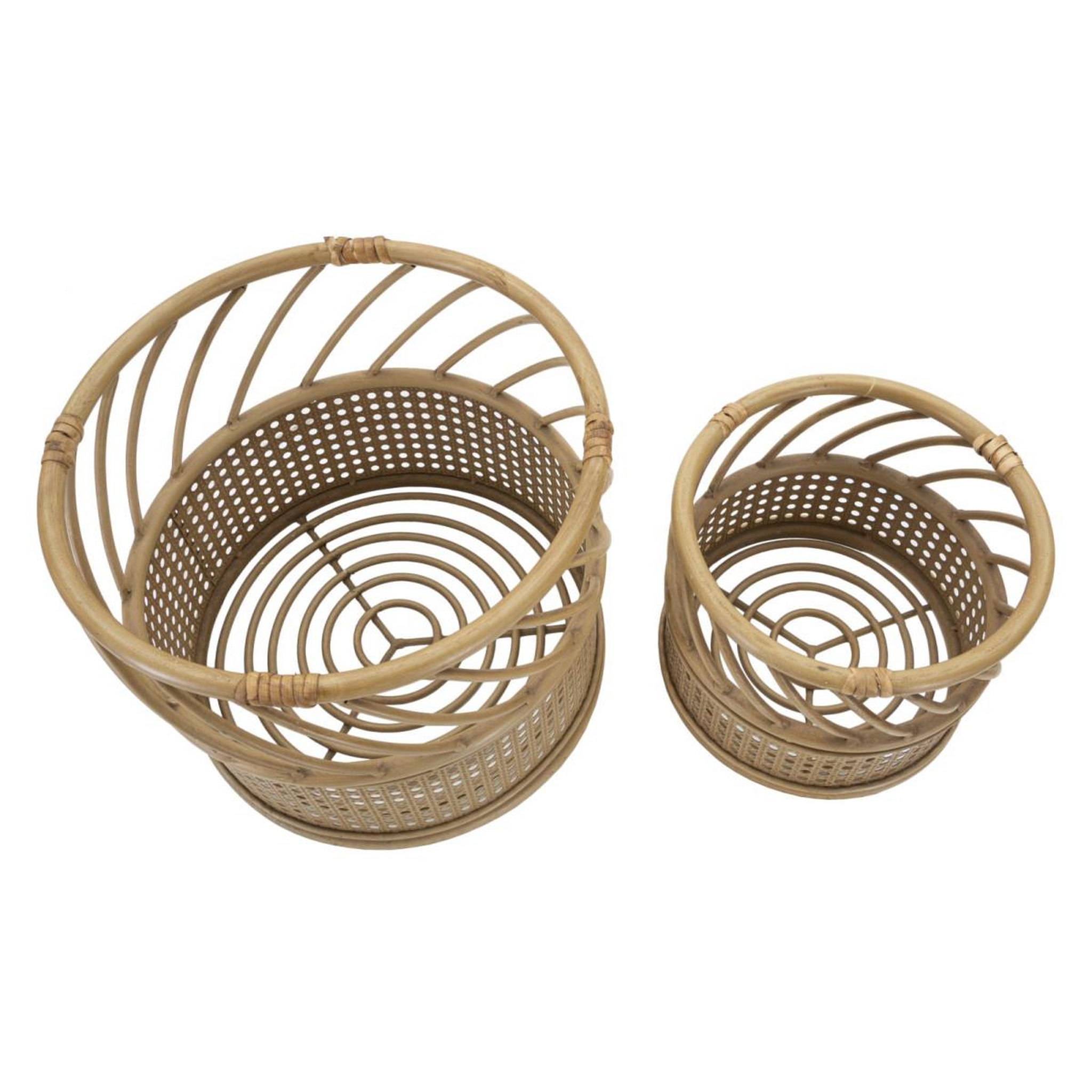 Voir la diapositive 2 : Paris Prix Lot de 2 cache-pots en rotin  panama  30cm naturel