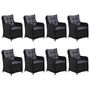 Voir la diapositive 4 : VIDAXL Ensemble a manger d'exterieur 9 pcs Resine tressee Noir