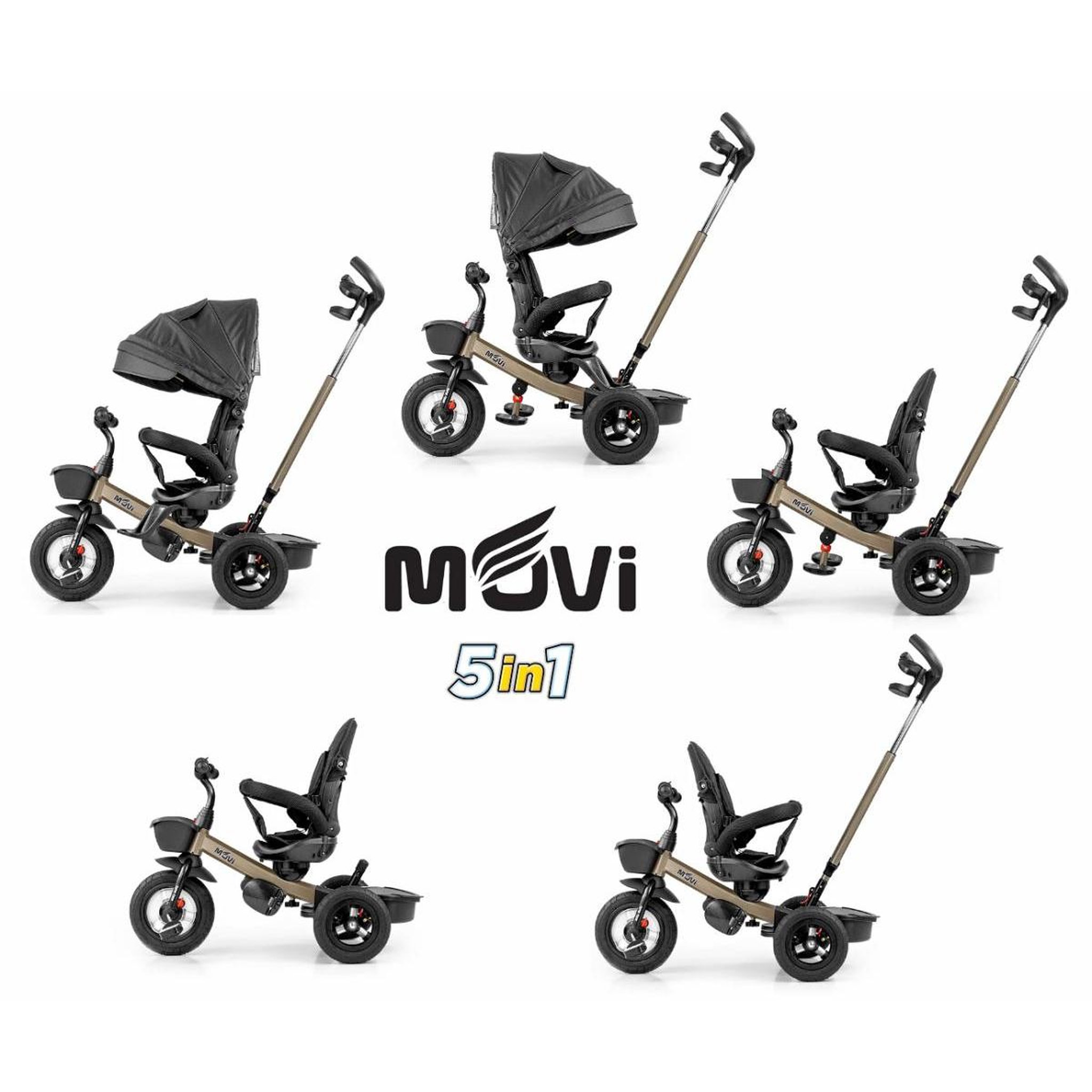 Voir la diapositive 2 : MILLY MALLY Tricycle enfant Movi noir Or