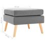 Voir la diapositive 5 : VIDAXL Repose-pied Gris clair Tissu