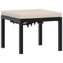 Voir la diapositive 2 : VIDAXL Tabouret de jardin avec coussin noir acier enduit de poudre