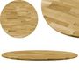 Voir la diapositive 1 : VIDAXL Dessus de table Bois de chene massif Rond 23 mm 700 mm