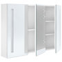 Voir la diapositive 5 : VIDAXL Armoire de salle de bain à miroir LED 89x14x62cm Blanc brillant
