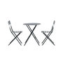 Voir la diapositive 4 : Paris Prix Ensemble Table de Jardin & 2 Chaises  Marseille  71cm Gris Foncé