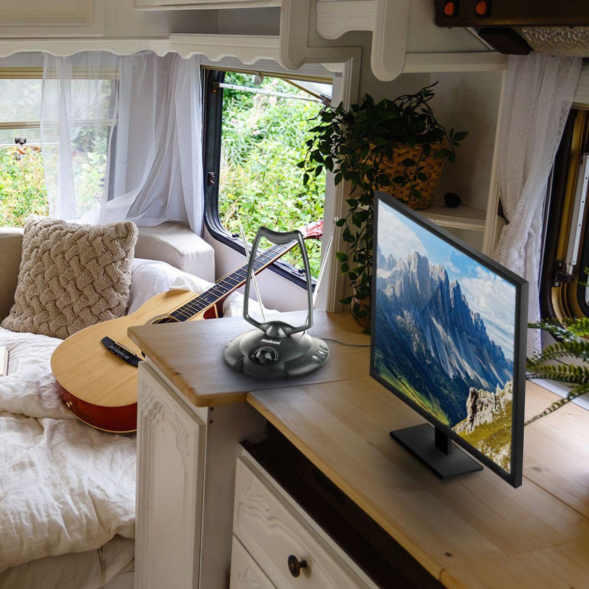 Meliconi Antenne intérieure amplifiee AT-380 USB