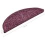 Voir la diapositive 6 : VIDAXL Tapis de marches d'escalier 15 pcs Violet fonce 56x17x3 cm