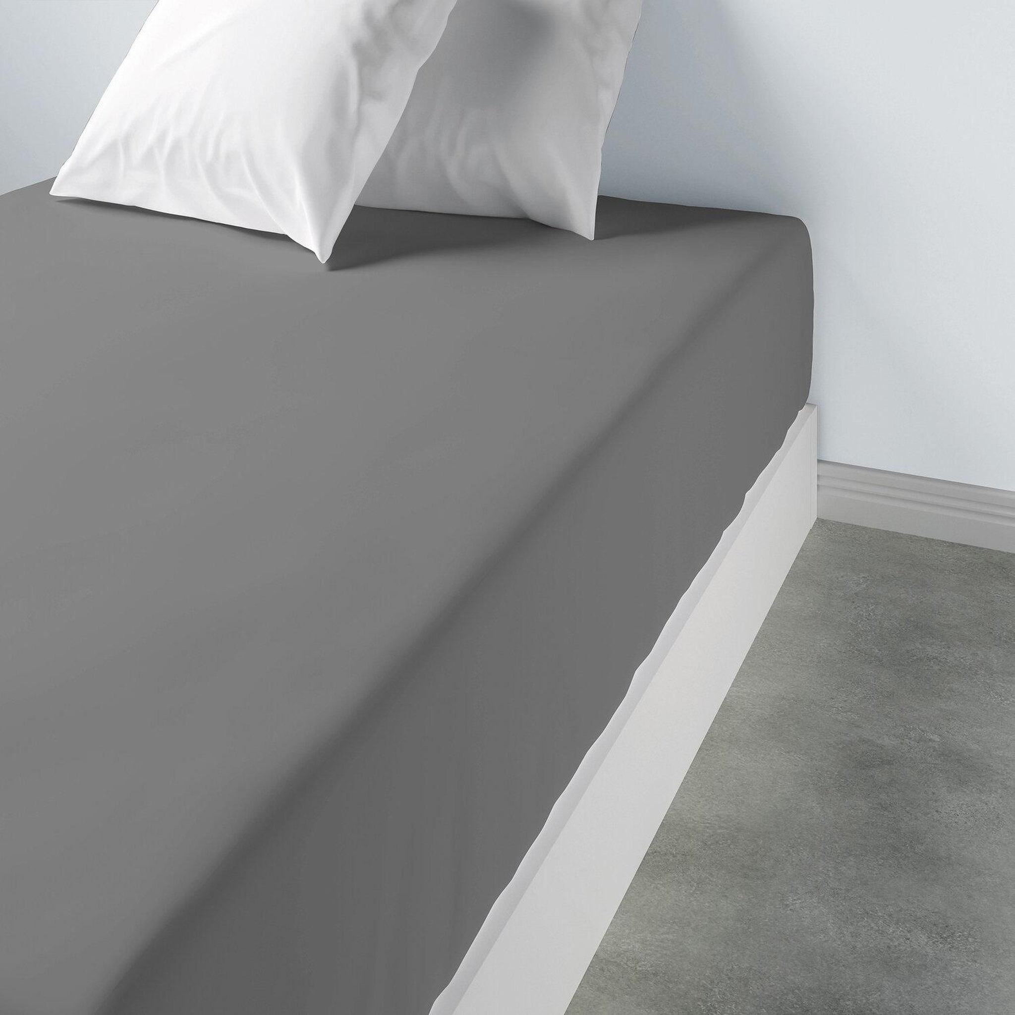 Voir la diapositive 3 : Les Ateliers du Linge Drap housse 100% coton 115g 57fils
