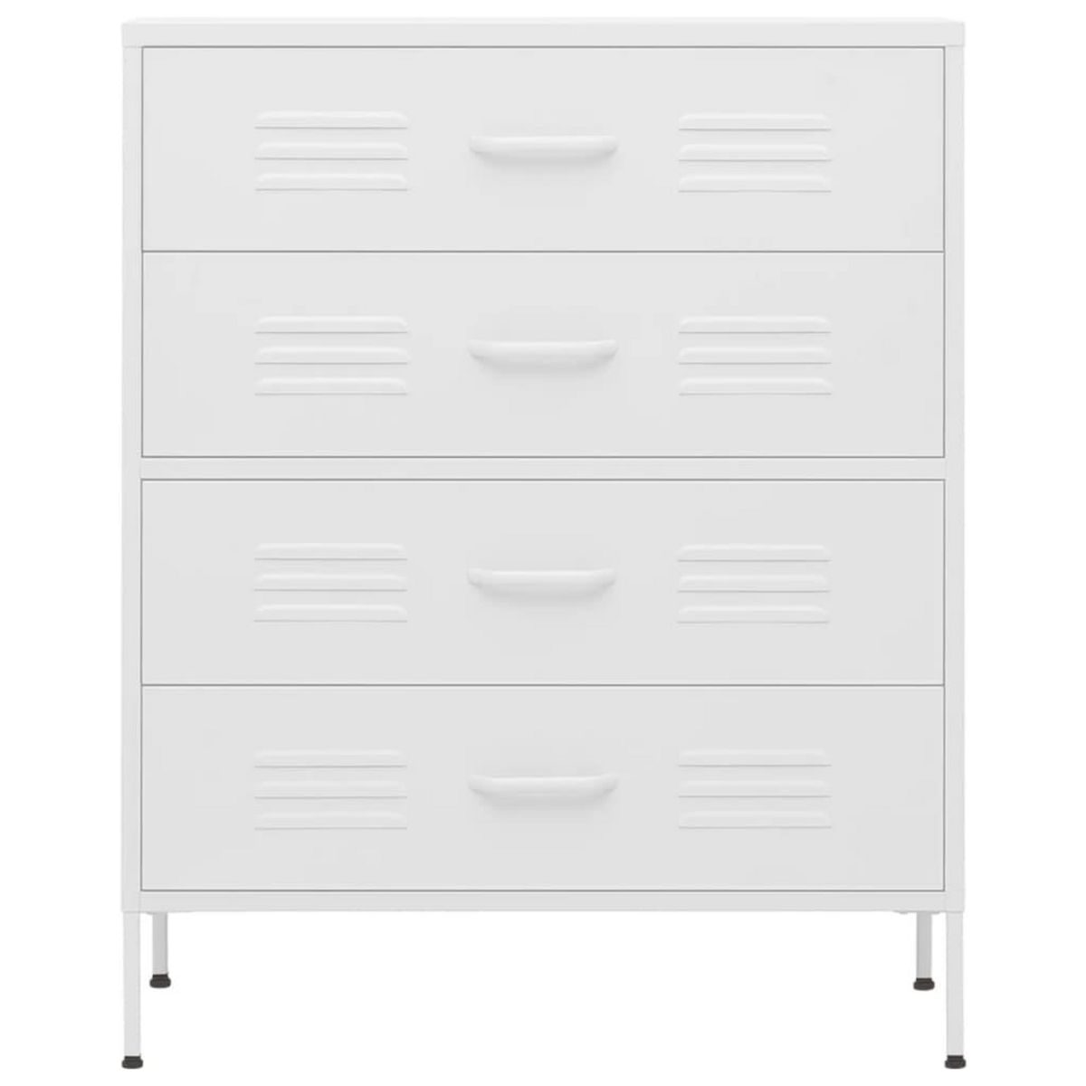 VIDAXL Commode Blanc 80x35x101,5 cm Acier