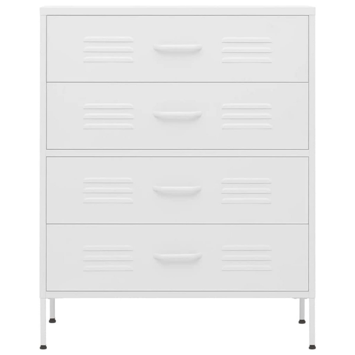 VIDAXL Commode Blanc 80x35x101,5 cm Acier