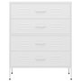 Voir la diapositive 3 : VIDAXL Commode Blanc 80x35x101,5 cm Acier