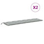 Voir la diapositive 4 : VIDAXL Coussins de banc de jardin lot de 2 gris clair melange tissu